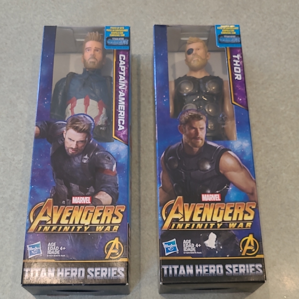 Marvel Avengers Infinity War Captain America and Thor Figures 12"